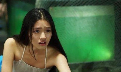 ​林允在《美人鱼》中饰演美人鱼珊珊，呆萌可爱，清纯善良