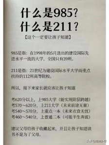 ​什么是985？什么是211？建议宝子们收藏，太涨知识啦