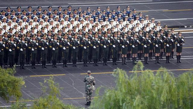 国庆70周年航拍看阅兵（高空俯拍国庆70周年阅兵）(3)