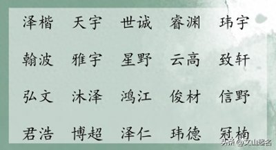 ​男孩取名 | 好听文艺、有气质的男孩名