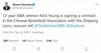 ​他强任他强！尼克杨正式签约CBA球队！勇士总冠军后卫来了