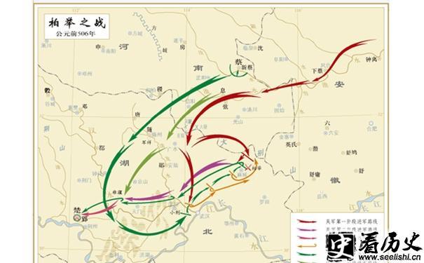 柏举之战局势图